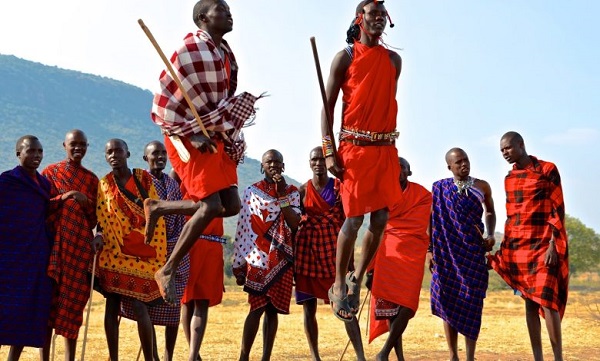 Traditional Maasai high jump