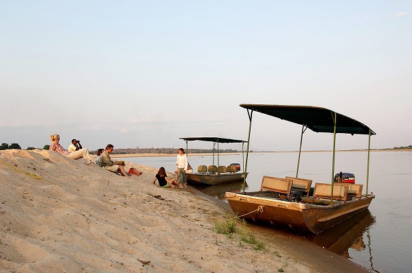 Sunset boat experience Rufiji River luxury camp
