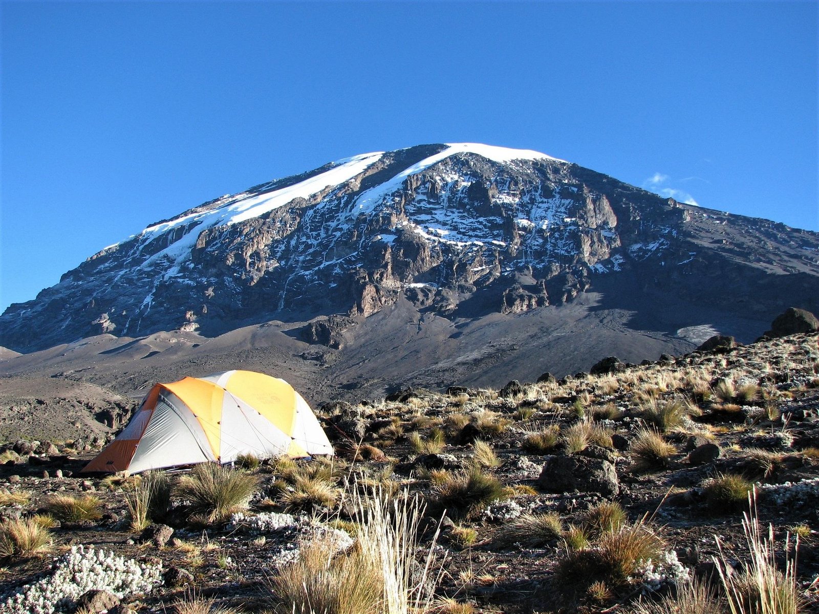 Kilimanjaro camping tent mountain trekking Tanzania