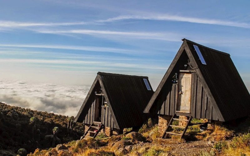Comfortable mountain huts on Marangu Route